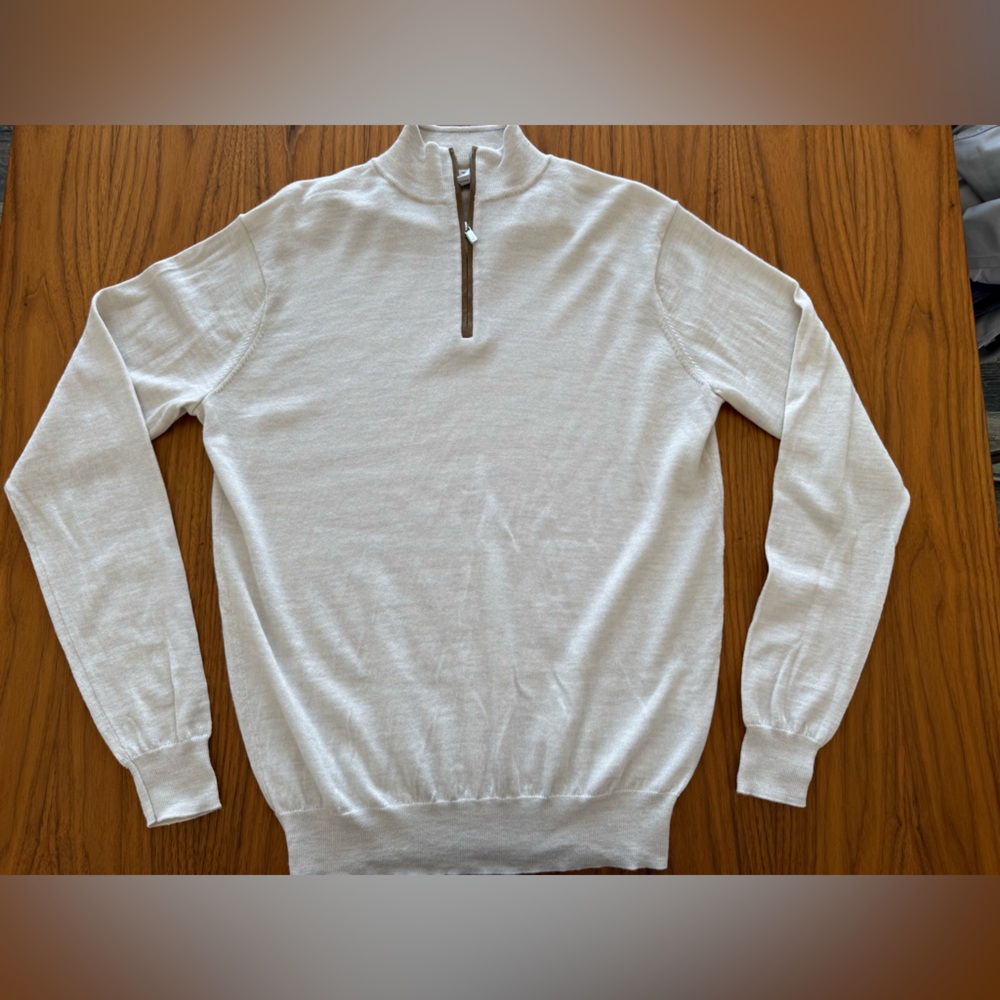 Peter Millar Autumn Creat Wool Blend 1/4 Zip Sweater